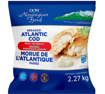 Norwegian Fjord Frozen Breaded Cod Portions 2.27 kg